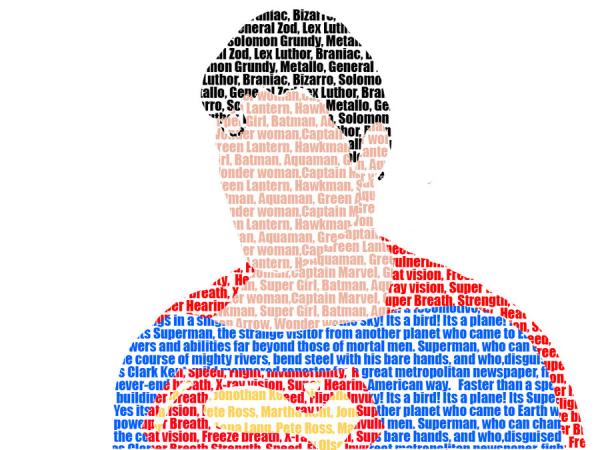 Text based Illustrations by Matty Boosh superman typography by mattyboosh600 450 Text based Illustrations by Matty Boosh