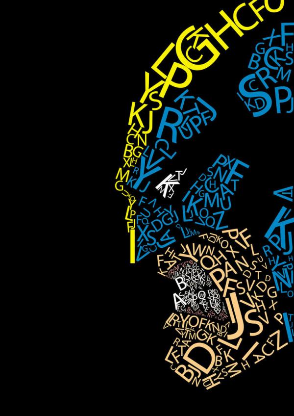 Text based Illustrations by Matty Boosh typography wolverine by mattyboosh600 848 Text based Illustrations by Matty Boosh