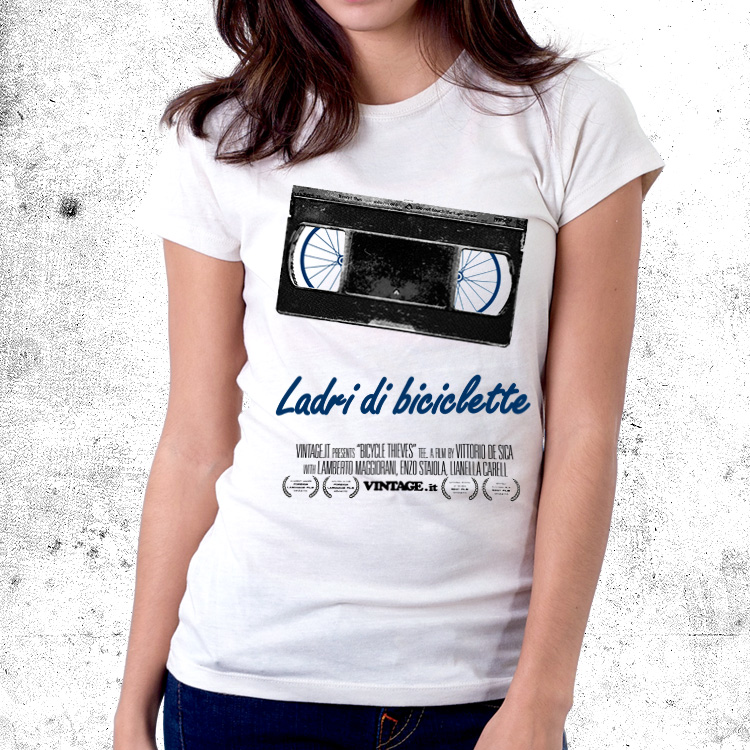 Ladri di biciclette (bicycle thieves) t shirt vintage vhs ladri di biciclette Ladri di biciclette (bicycle thieves) t shirt