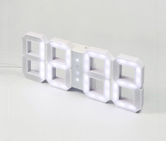 white clock 1 White & White Clock by Kibardindesign