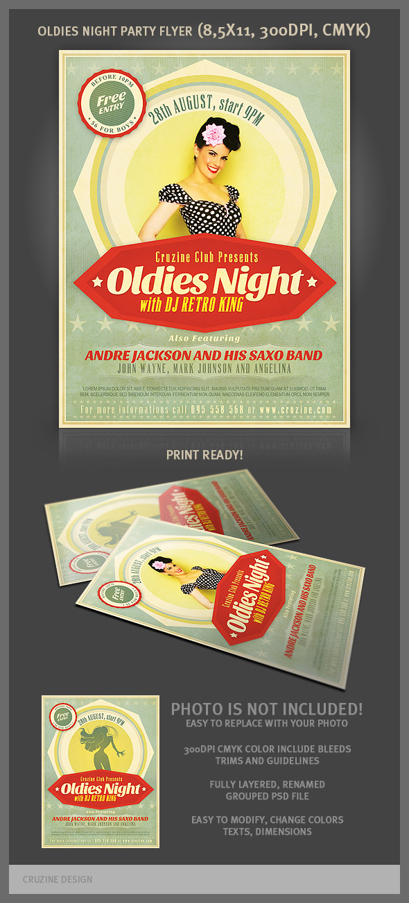 Amazing Retro Style Flyer Templates 0110 Amazing Retro Style Flyer Templates