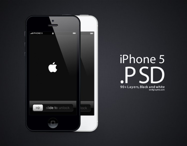 Apple iPhone 5 PSD by wellgraphic 750x586 25 Must Download Free Photoshop PSD Resource