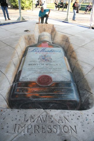 Amazing 3D Pavement Drawings By Julian Beever Ballantines art by Julian Beever Amazing 3D Pavement Drawings By Julian Beever