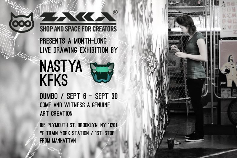 Live drawing exhibition by Nastya KFKS Kaerfkrahs Zakka Live drawing exhibition by Nastya KFKS