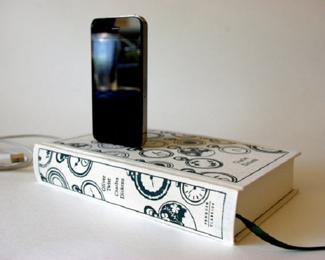 Book design iPhone chargers by Rich Designs Neely Oliver Twist Book design iPhone chargers by Rich Designs Neely