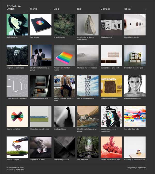 Free Flexible Grid based Portfolio WordPress Theme : Portfolium Portfolium Free Flexible Grid based Portfolio WordPress Theme : Portfolium