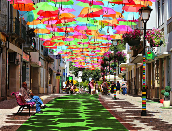 Colorful Umbrella Art Installation Colorful Umbrella Art Installation