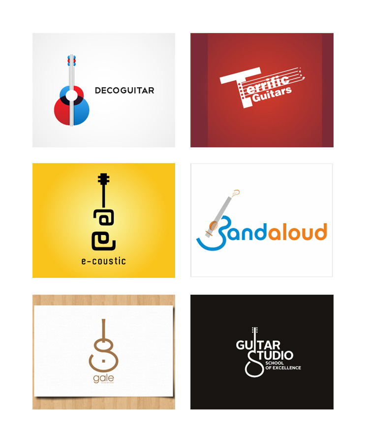 guitar logo 20 Guitar Based Logo Design Inspiration