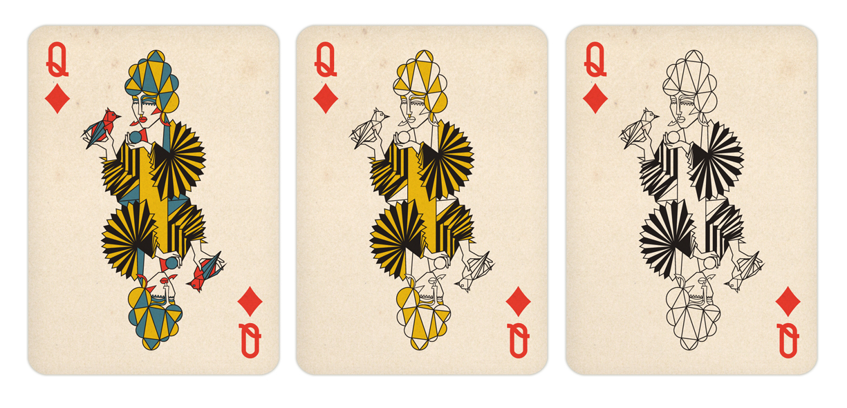 Poker Playing Cards by Gosia Herba. karoQueen1 Poker Playing Cards by Gosia Herba.