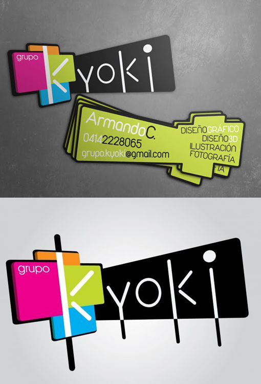 kyoki logo card 40 Colorful Business Cards Inspiration