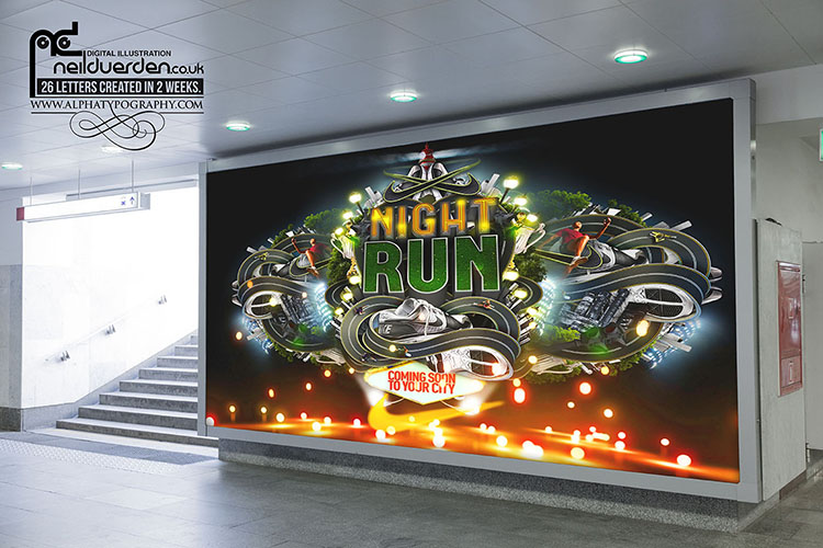 Nike Type Advert nike advert neil duerden brand bilboard situ sm1 Nike Type Advert