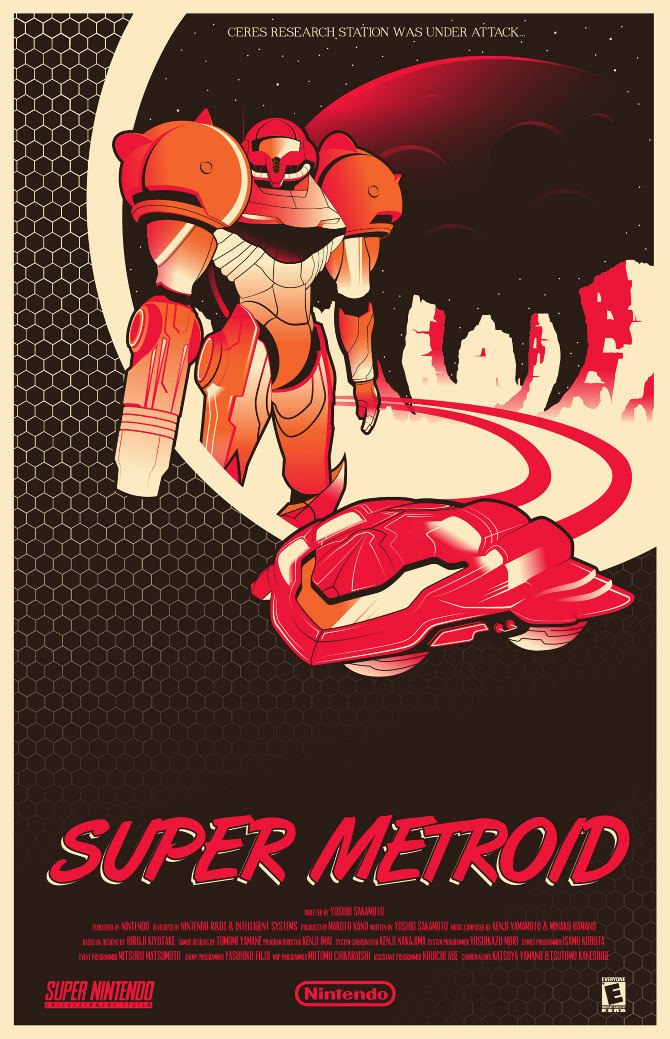 super metroid poster english web Gaming Posters by Marinko Milosevski