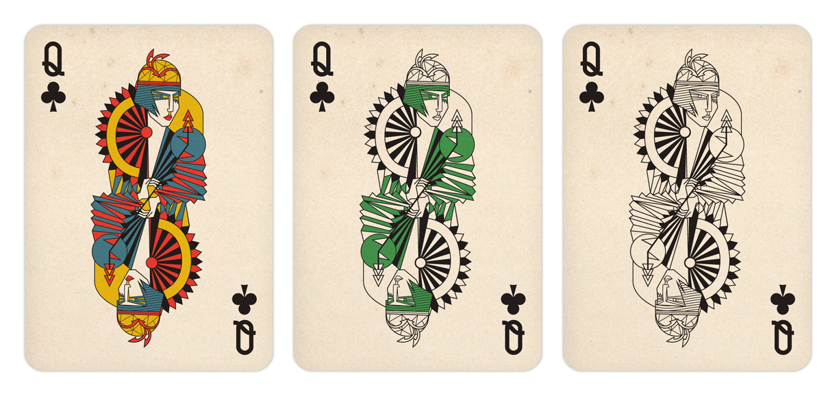 Poker Playing Cards by Gosia Herba. treflQueen1 Poker Playing Cards by Gosia Herba.