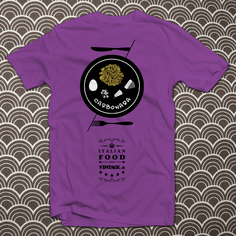 vintage cucina italiana 06 carbonara Carbonara t shirt   Cucina italiana collection