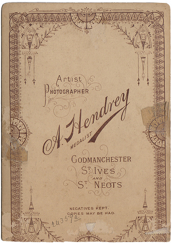 03 AHendrey StIves StNeots Vintage Photographic Studio Cards