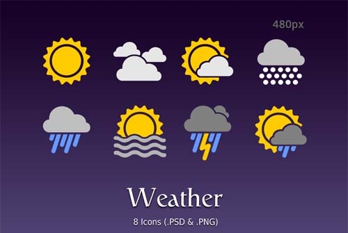 2.free weather icons 30 Sets Of Really Attractive Yet Free Weather Icons