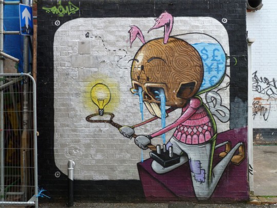3Dom: street art 3dom light bulb 540x405 3Dom: street art