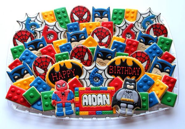 Spider Man and Batman LEGO Cookies 6a0120a5924ef0970b01761641b892970c 600wi Spider Man and Batman LEGO Cookies