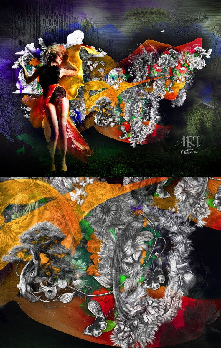 Digital illustration or Digital Art? Dark woodland angel small blogg 750x1181 Digital illustration or Digital Art?