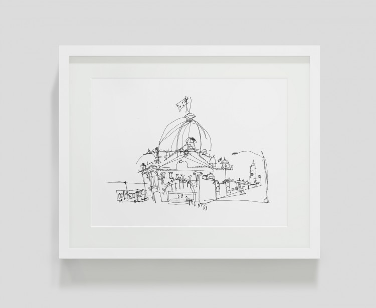EVERYone get ready for CHRISTMAS!! Flinders Street Station Blind Contour Drawing Framed 750x615 EVERYone get ready for CHRISTMAS!!