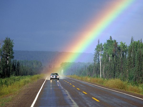 Rainbow Car by Paul Nicklen 20+ Gorgeous Rainbow Photography Examples