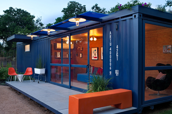 Beautiful Guest Quarters Built from Recycled Shipping Containers Shipping Beautiful Guest Quarters Built from Recycled Shipping Containers