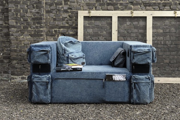  Eastpak and Quinze & Milans Denim Pocket Sofa