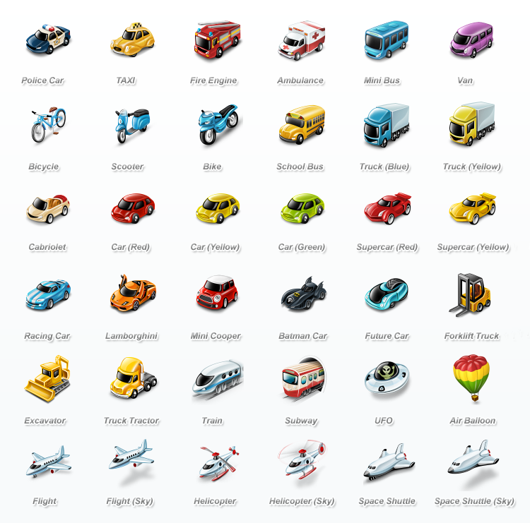 45 Really Cute Transportation Icons Untitled 1 45 Really Cute Transportation Icons