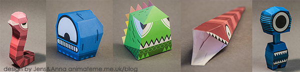 Papercraft Monsters by Jens&Anna email long1 Papercraft Monsters by Jens&Anna