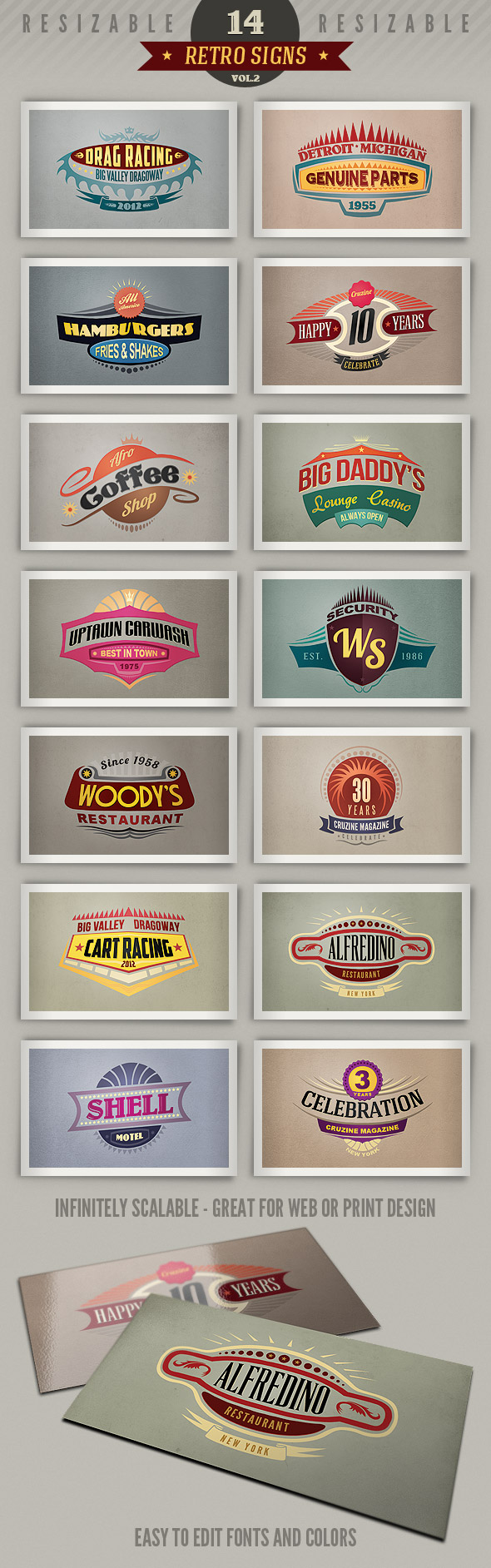 Creative Retro Style Templates i1a25 Creative Retro Style Templates