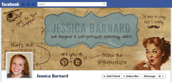 40 Very Creative Examples of Facebook Timeline Cover jessica barnard 40 Very Creative Examples of Facebook Timeline Cover