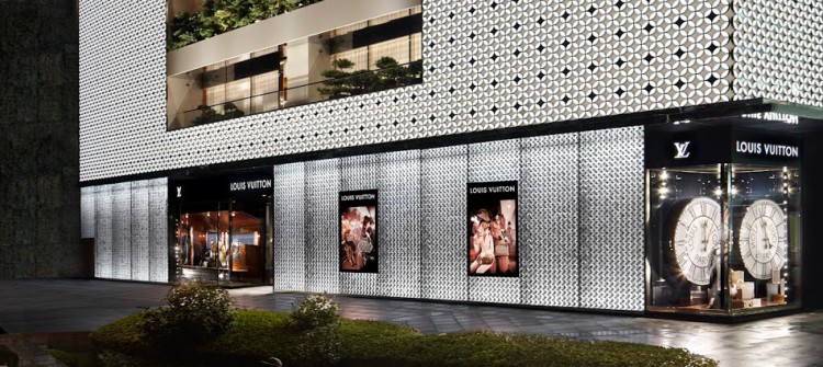 maison louis vuitton  750x335 Architecture – Louis Vuitton Shangai Plaza 66 Maison