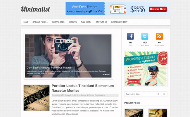 4 Premium, Responsive WordPress Themes from MyThemeShop only $21! minimalist 4 Premium, Responsive WordPress Themes from MyThemeShop only $21!