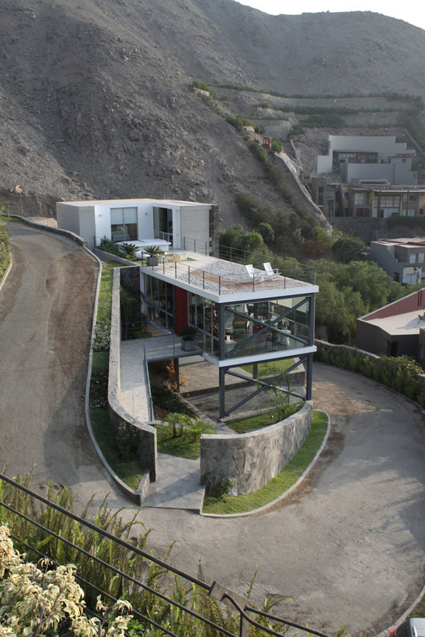  A House Built on the Side of a Steep Hill