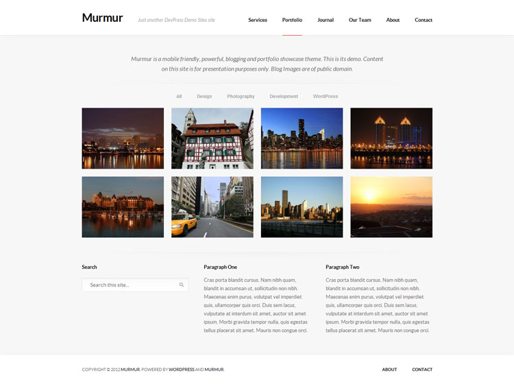 Murmur Free Responsive Portfolio Wordpress Theme murmur Murmur Free Responsive Portfolio Wordpress Theme