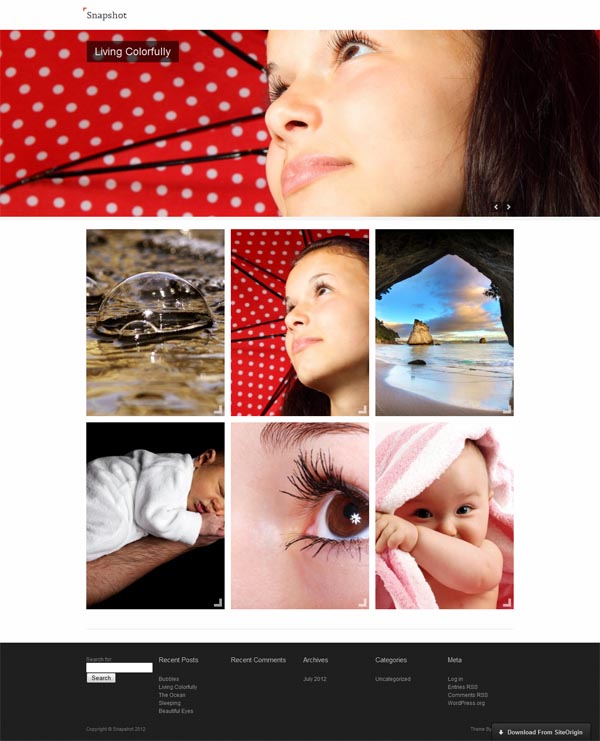 Snapshot – Free Simple Photography WordPress Theme snapshot wordpress theme Snapshot – Free Simple Photography WordPress Theme