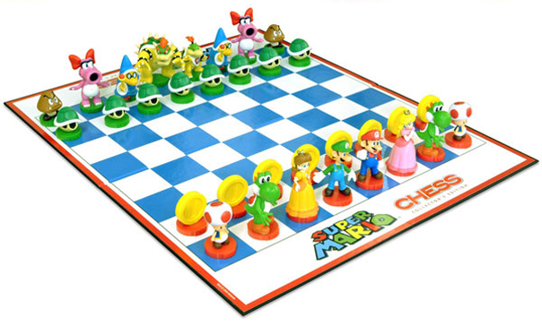 OJ Simpson, Buffy and Super Mario make their move in Novelty Chess Sets super mario chess game OJ Simpson, Buffy and Super Mario make their move in Novelty Chess Sets