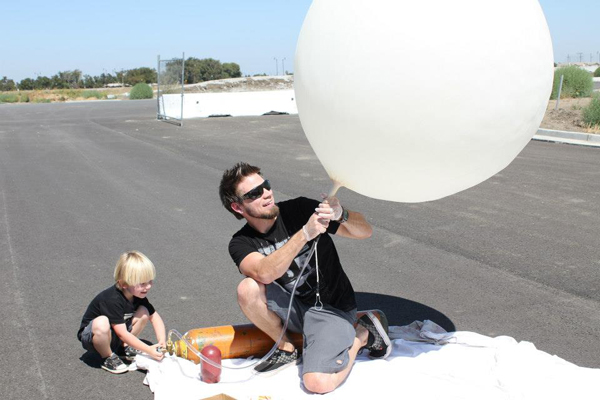 A Father Sends His Son’s Toy Train Into Space A Father Sends His Son’s Toy Train Into Space