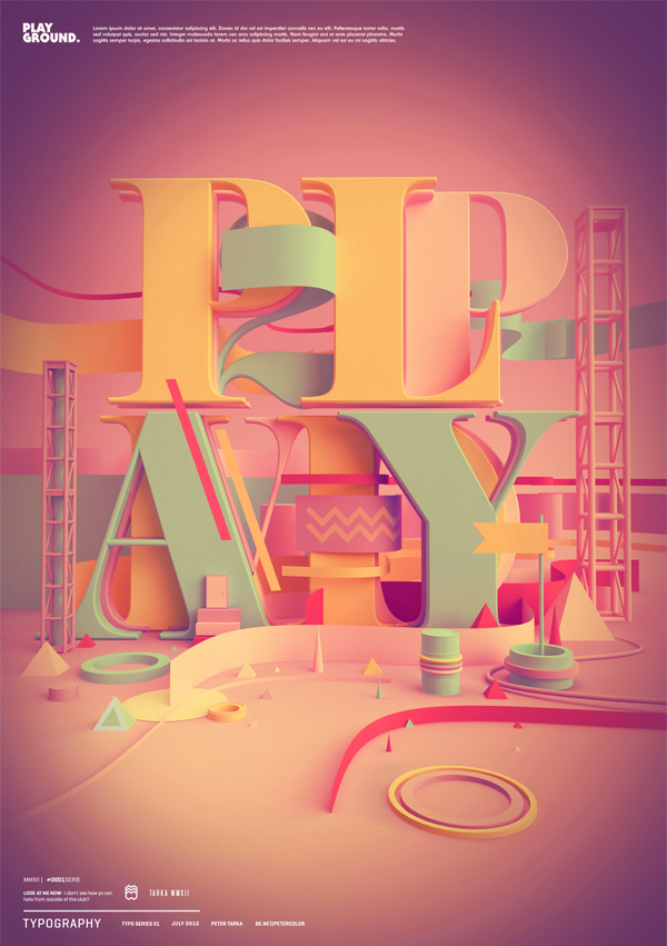 Incredible Typography Design Made By Peter Tarka typo3d 04 Incredible Typography Design Made By Peter Tarka