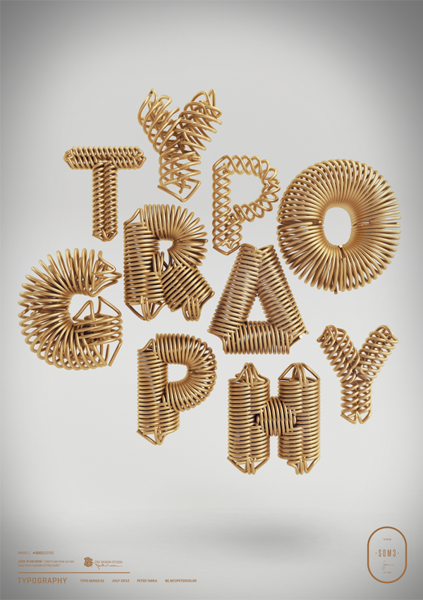 Incredible Typography Design Made By Peter Tarka typo3d 05 Incredible Typography Design Made By Peter Tarka