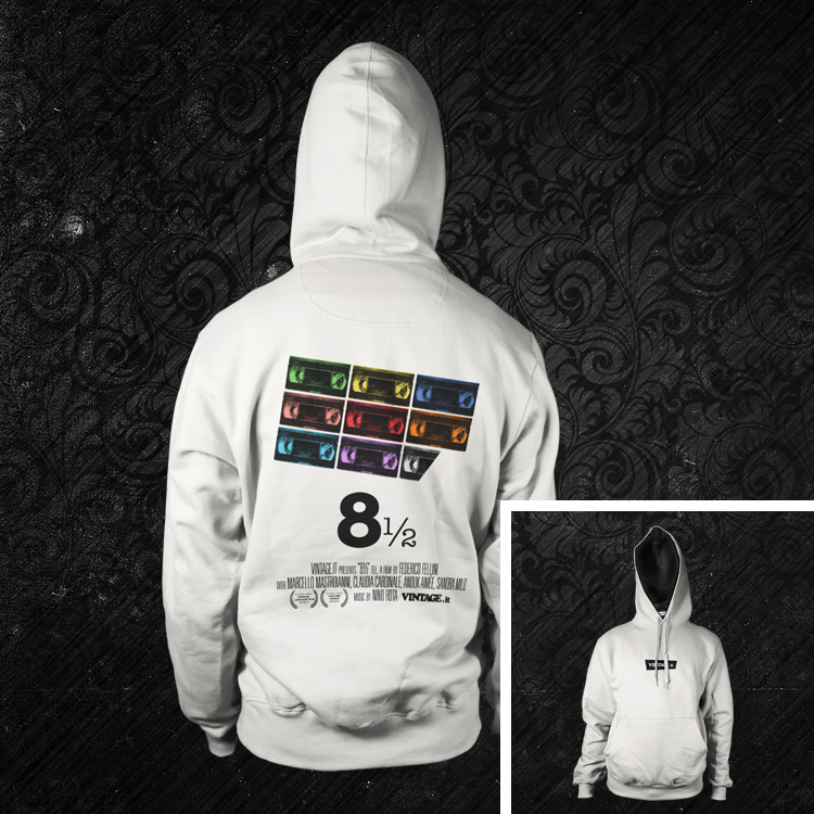 vintage vhs eight and a half hoodie 8 1/2 hoodie (VHS movies collection)