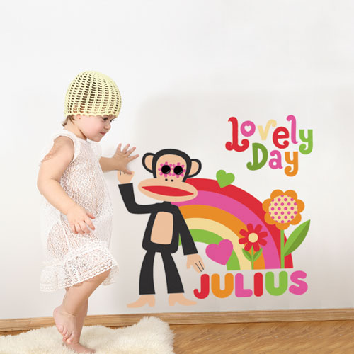 wall decal julius monkey lovely day PF WD 0432 DIY Wall Decals: Kiss Your Boring Walls Goodbye