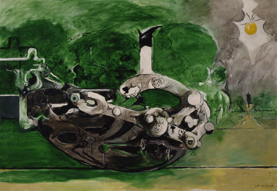 09 Graham Sutherland Poised Form in a Landscape 1969 olio su tela SUTHERLAND   The painter who unmasked nature