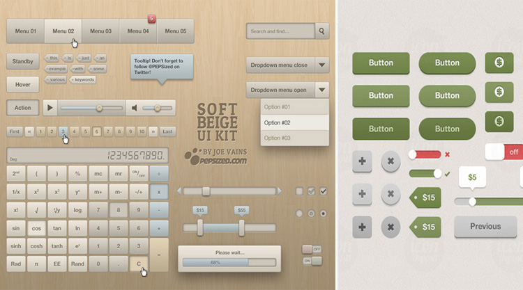 16 UI Kit and PSD Files 1444 16 UI Kit and PSD Files