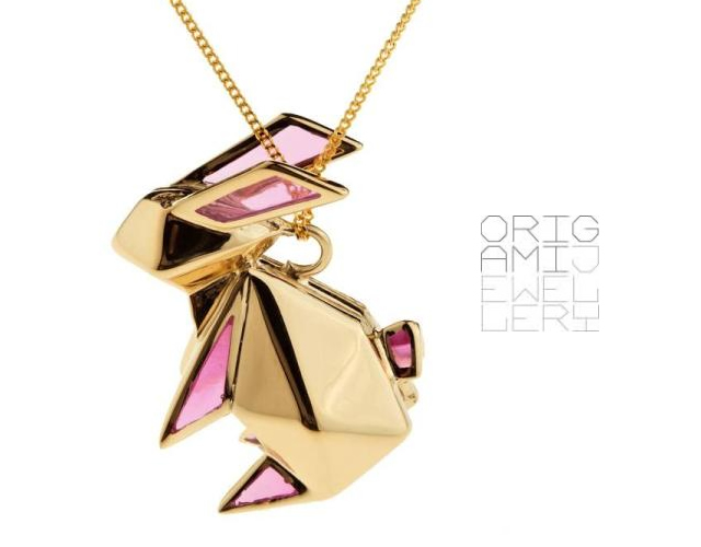Origami rabbit necklace by Origami Jewellery 1o37 Origami rabbit necklace by Origami Jewellery