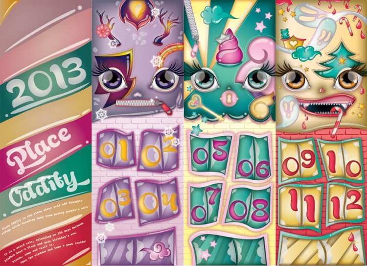 Limited Edition 2013 Pop Up Calendar: Place Oddity 2013Months2 750x543 Limited Edition 2013 Pop Up Calendar: Place Oddity