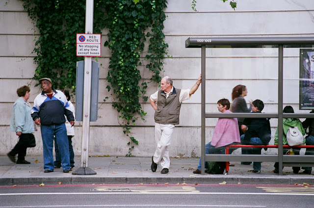 By the Bus Stop by Richard Hooker Brompton Road Knightsbridge By the Bus Stop by Richard Hooker
