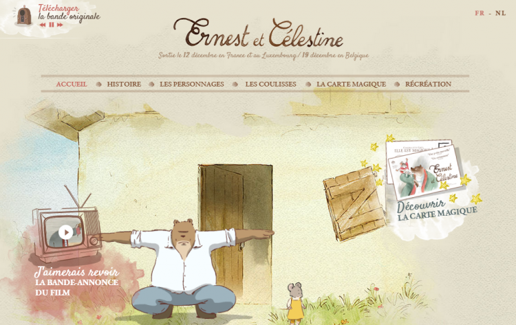Web Design Inspiration This Week Ernest et Célestine 750x473 Web Design Inspiration This Week