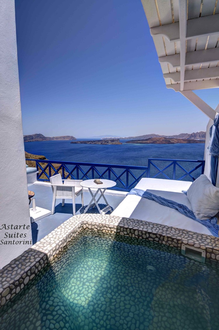 Honeymoon Escape: Astarte Suites, Santorini Executive suite private open air Jacuzzi Astarte Suites in Santorini1 750x1130 Honeymoon Escape: Astarte Suites, Santorini