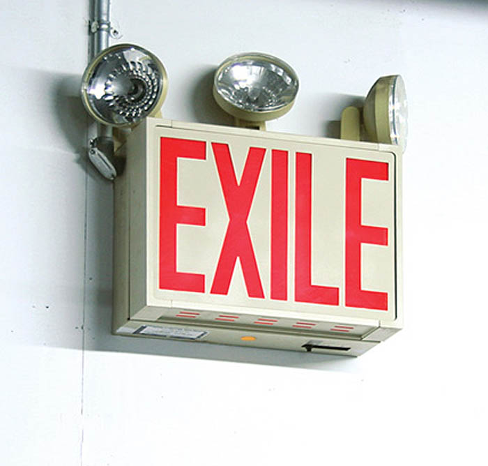 Exit Sign Art Nicholas Consuegra Imaginary homelands collabcubed No Exit
